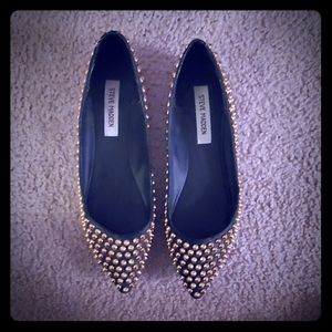 Steve Madden Gold Studded Flats